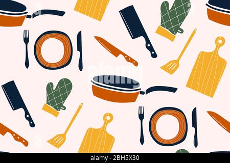 Colorful pattern sets of icon for cooking and dinning, create by vector. Stock Vector