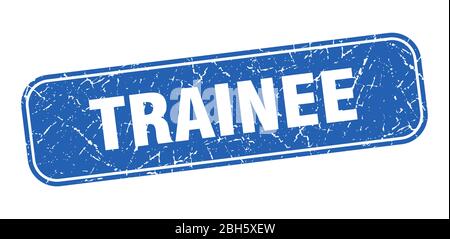 trainee stamp. trainee square grungy blue sign Stock Vector