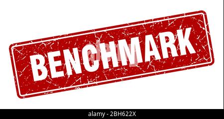 benchmark stamp. benchmark vintage red label. Sign Stock Vector