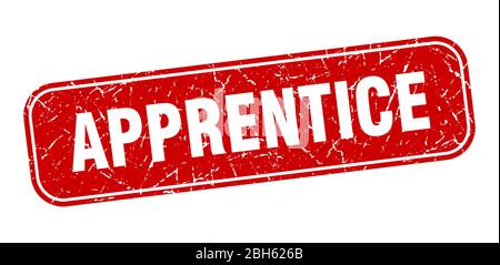 apprentice stamp. apprentice square grungy red sign Stock Vector