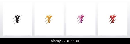 Claw Marks On Letter Logo Design Y Stock Vector
