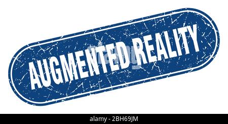 augmented reality sign. augmented reality grunge blue stamp. Label Stock Vector