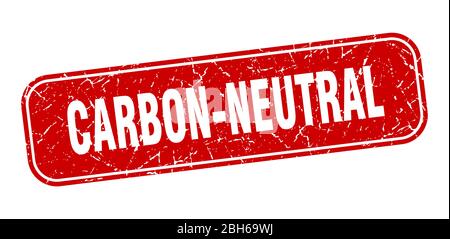 carbon-neutral stamp. carbon-neutral square grungy red sign Stock Vector