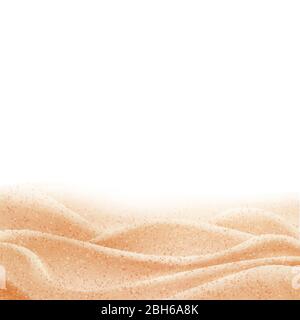 Sand dunes isolated on white background. Vector illustration. Stock Vector