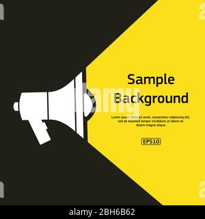 Mouthpiece with sample text background Stock Vector