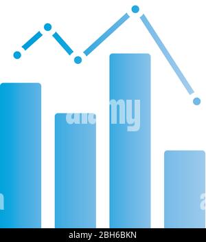 statistics bars silhouette style icon Stock Vector