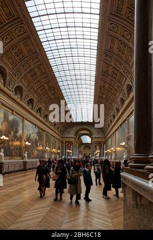 The Gallery of Great Battles, Chateau de Versailles (Palace of Versailles), a UNESCO World Heritage Site, France Stock Photo