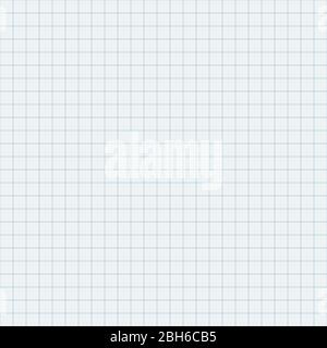 White squared notebook sheet seamless background Stock - Vector illustration. Stock Vector