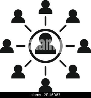 Referral program scheme icon. Simple illustration of referral program scheme vector icon for web design isolated on white background Stock Vector