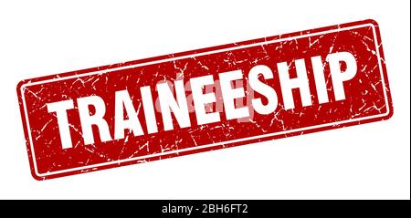 traineeship stamp. traineeship vintage red label. Sign Stock Vector