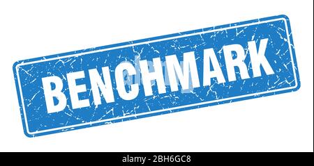 benchmark stamp. benchmark vintage blue label. Sign Stock Vector
