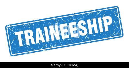 traineeship stamp. traineeship vintage blue label. Sign Stock Vector
