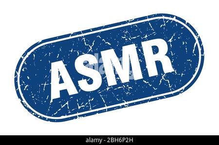 asmr sign. asmr grunge blue stamp. Label Stock Vector