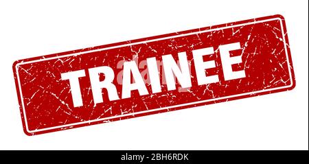 trainee stamp. trainee vintage red label. Sign Stock Vector
