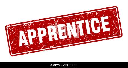 apprentice stamp. apprentice vintage red label. Sign Stock Vector