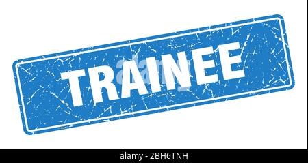 trainee stamp. trainee vintage blue label. Sign Stock Vector