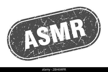 asmr sign. asmr grunge black stamp. Label Stock Vector