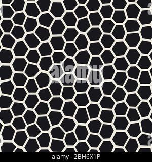Seamless irregular lines vector mosaic pattern. Abstract chaotic tessellation texture Stock Vector