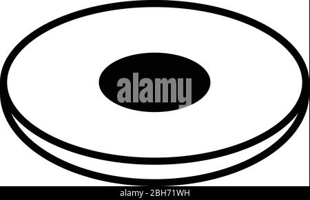 Electric symbol type cooking surfaces sign utensil destination panel icon black color vector illustration flat style simple image Stock Vector