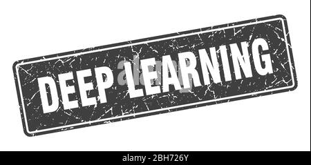 deep learning stamp. deep learning vintage black label. Sign Stock Vector