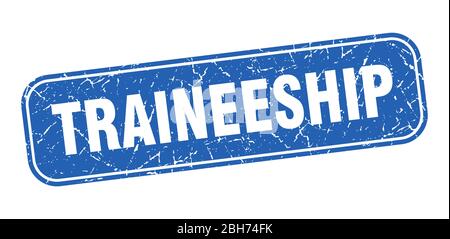 traineeship stamp. traineeship square grungy blue sign Stock Vector