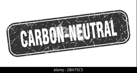 carbon-neutral stamp. carbon-neutral square grungy black sign Stock Vector