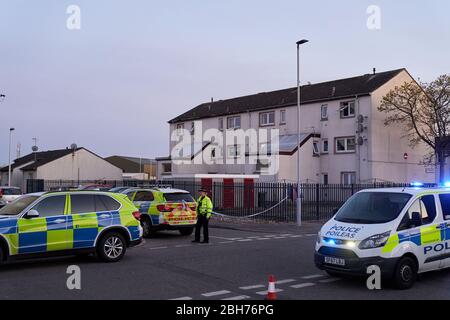 Findhorn Court, South Lesmurdie, Elgin, Moray, UK. 22nd Apr, 2020. UK ...