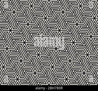 Vector seamless pattern. Modern stylish texture. Repeating geometric tiles from thin lines. Stock Vector