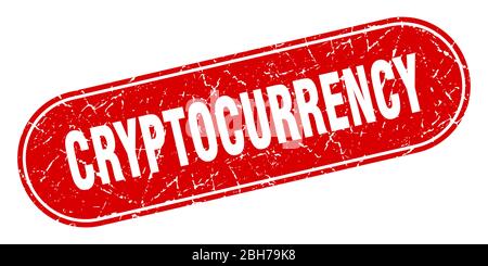 cryptocurrency sign. cryptocurrency grunge red stamp. Label Stock Vector