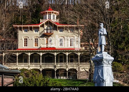 Asa Packer Mansion in Jim Thorpe, PA Stock Photo