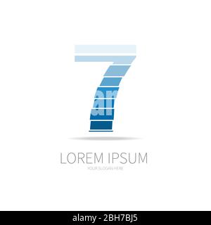 Number 6 logo, modern emblem, desing element template. Isolated Vector Stock Vector