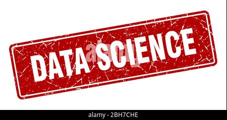 data science stamp. data science vintage red label. Sign Stock Vector