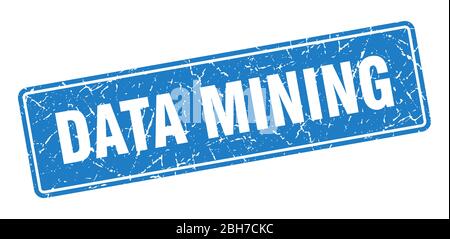 data mining stamp. data mining vintage blue label. Sign Stock Vector
