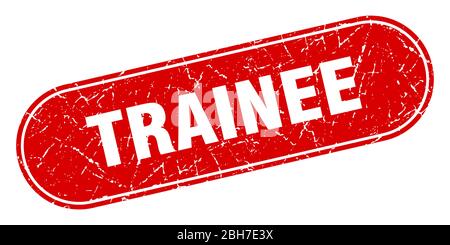 trainee sign. trainee grunge red stamp. Label Stock Vector