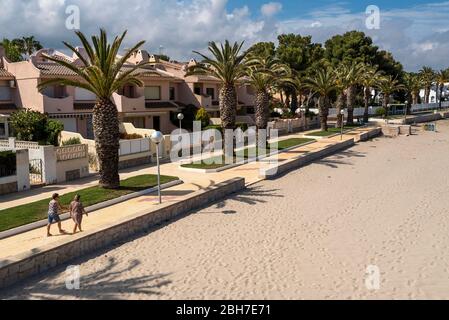 Platja del Cristall a Mont-Roig del Camp, Miami Platja, Costa Daurada, Baix Camp, Tarragona, Catalunya Stock Photo