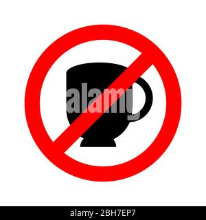 no drinking vector graphic design illustration isolated Stock Vector