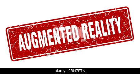 augmented reality stamp. augmented reality vintage red label. Sign Stock Vector