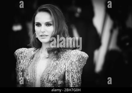 VENICE, ITALY - SEPTEMBER 04: Nathalie Portman walks the red carpet of the 'Vox Lux' screening during the 75th Venice Film Festival Stock Photo