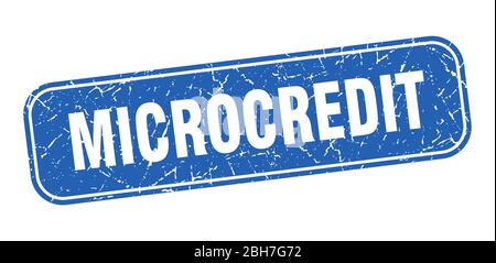 microcredit stamp. rounded grunge sign on white background Stock Vector ...
