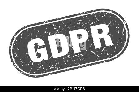 gdpr sign. gdpr grunge black stamp. Label Stock Vector