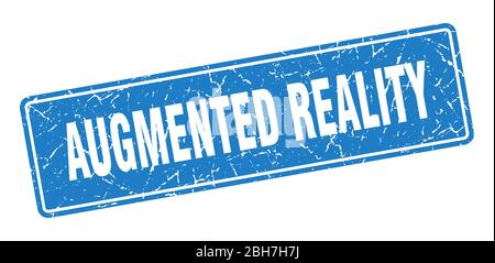 augmented reality stamp. augmented reality vintage blue label. Sign Stock Vector