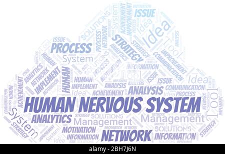 Human Nervous System typography vector word cloud. Wordcloud collage ...