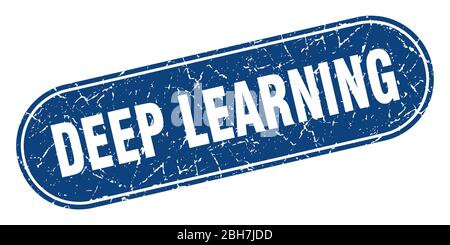 deep learning sign. deep learning grunge blue stamp. Label Stock Vector