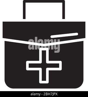 medicine drug kit silhouette style icon vector illustration design ...