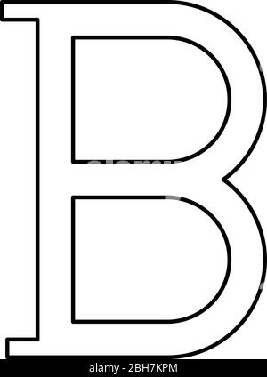Beta greek symbol capital letter uppercase font icon in circle round ...
