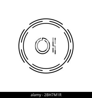 Initial Monogram Letter OI Logo Design Vector Template. Digital Technology OI Letter Logo Design Stock Vector