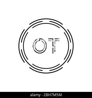 Initial Monogram Letter OT Logo Design Vector Template. Digital Technology OT Letter Logo Design Stock Vector