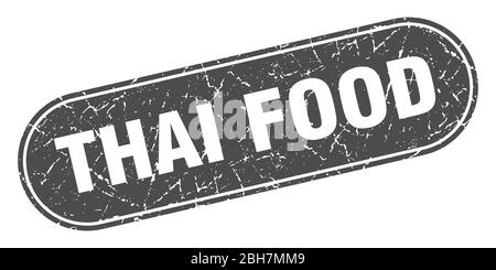 thai food sign. thai food grunge black stamp. Label Stock Vector