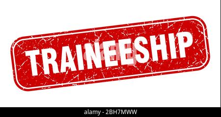 traineeship stamp. traineeship square grungy red sign Stock Vector