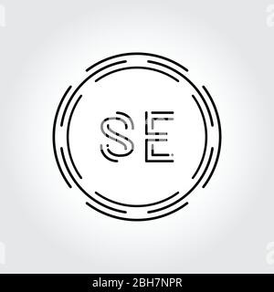 EZ Monogram Shadow Shape Style Stock Vector - Illustration of letter,  logotype: 227769297